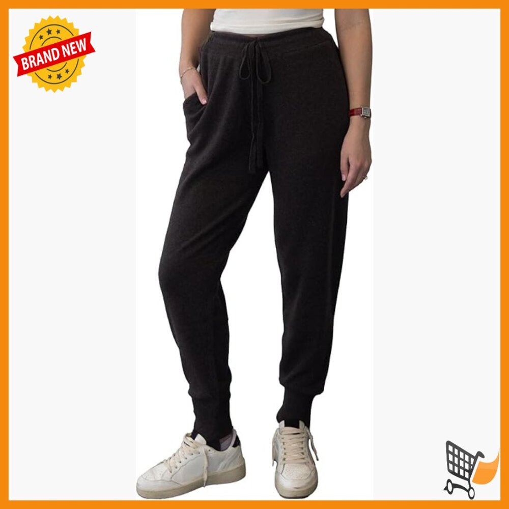 Premium Cashmere Jogger Pants With Stirrups, Relaxed Fit